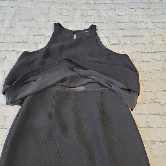 Club Monaco black sleeveless layered mini dress with open back size 4 - Picture 5 of 14